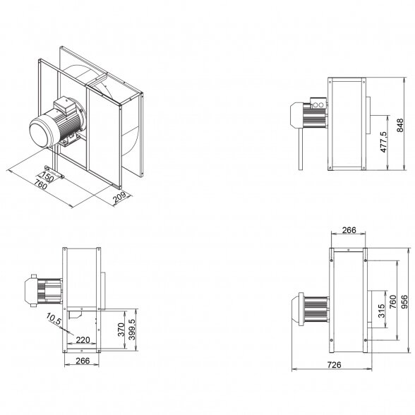 Adamik Fan for transporting sawdust VAN831 2