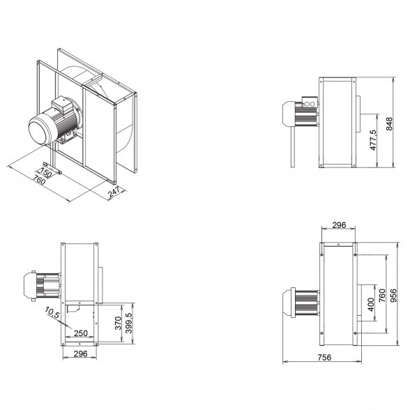 Adamik Cikloninis ventiliatorius medienos pjuvenoms transportuoti VAN840 2