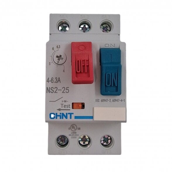 Electric motor circuit breaker with thermal protection NS2-25 4-6,3A MSChint