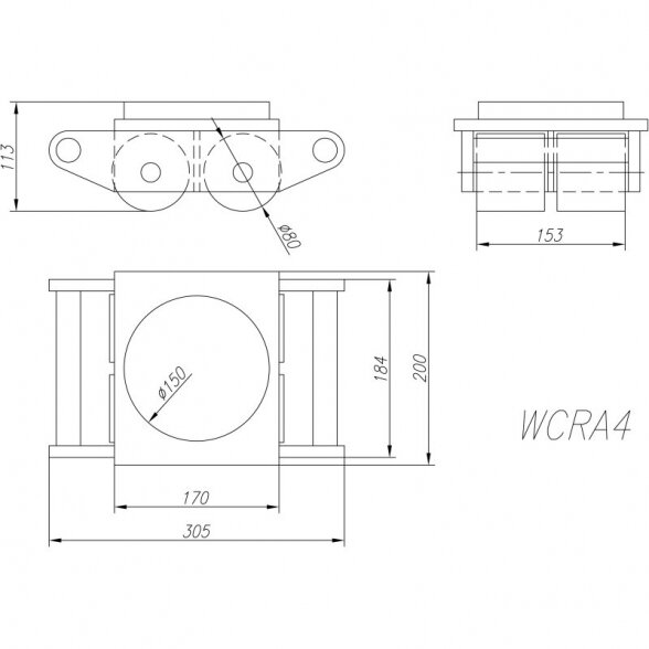 Cormak Load moving skates with fixed 4 wheels WCRA-4 6 TON 3