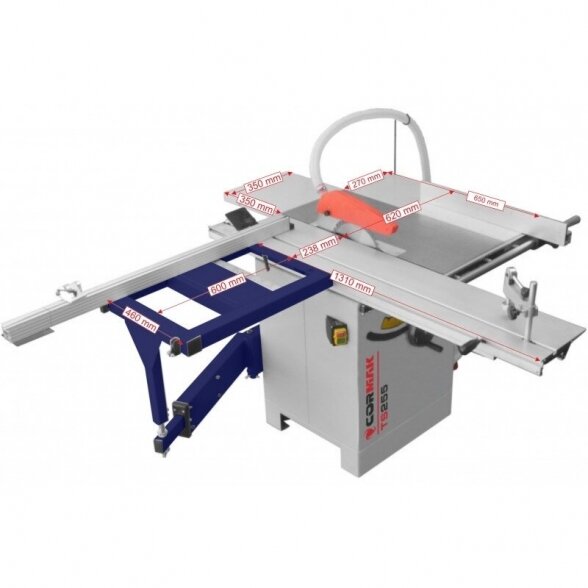 Cormak TS 255 400V table saw 4