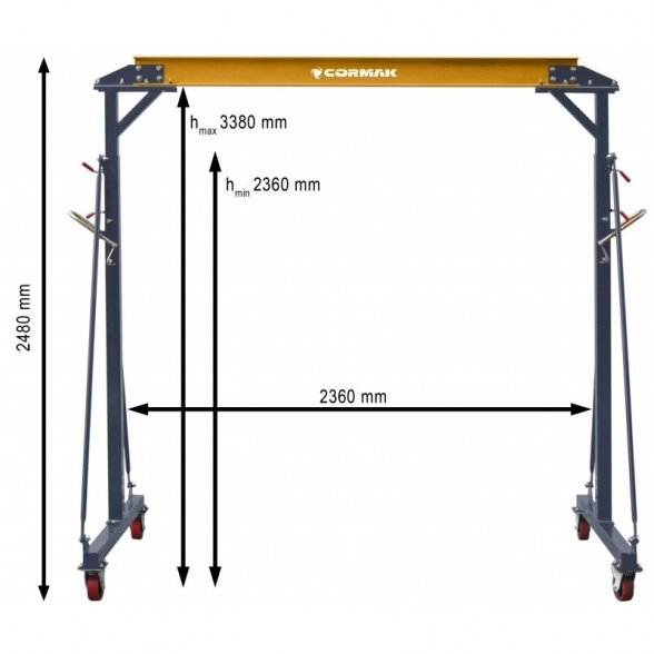 Cormak Mobile gantry crane 2 tons PK2 1