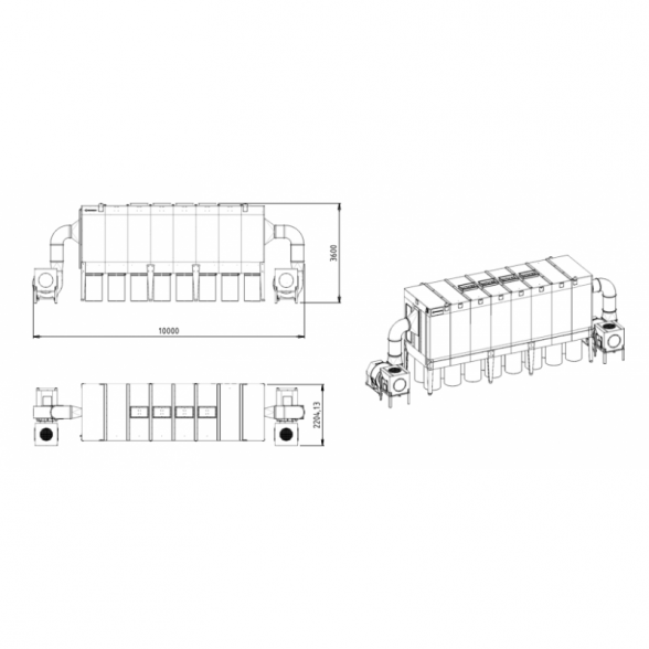 Cormak Industrial wood dust and chip collector and extractor with vibration mechanism DC30450 8