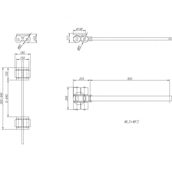 Cormak WL3+WF3 Heavy load moving system skate set 6 TON 4